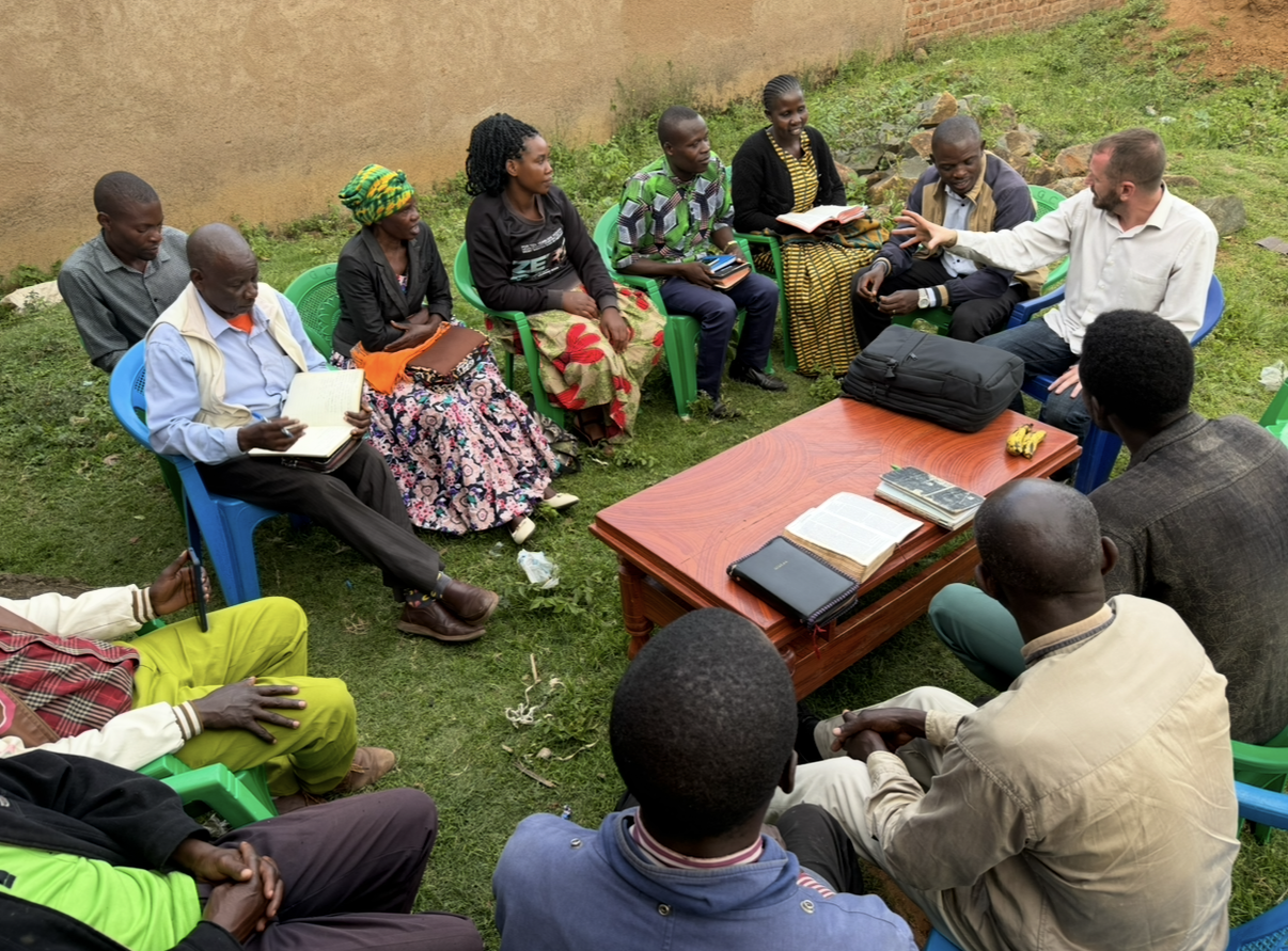 Outdoor training session with pastors and leaders